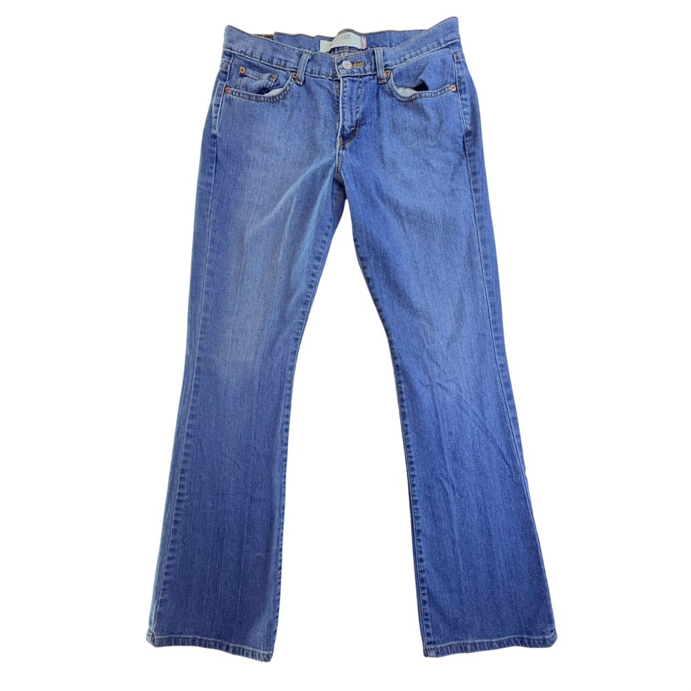 Levis Women‎ 515 Boot Cut Jeans Medium Wash Blue Mid Rise Stretch Denim Size 8 M